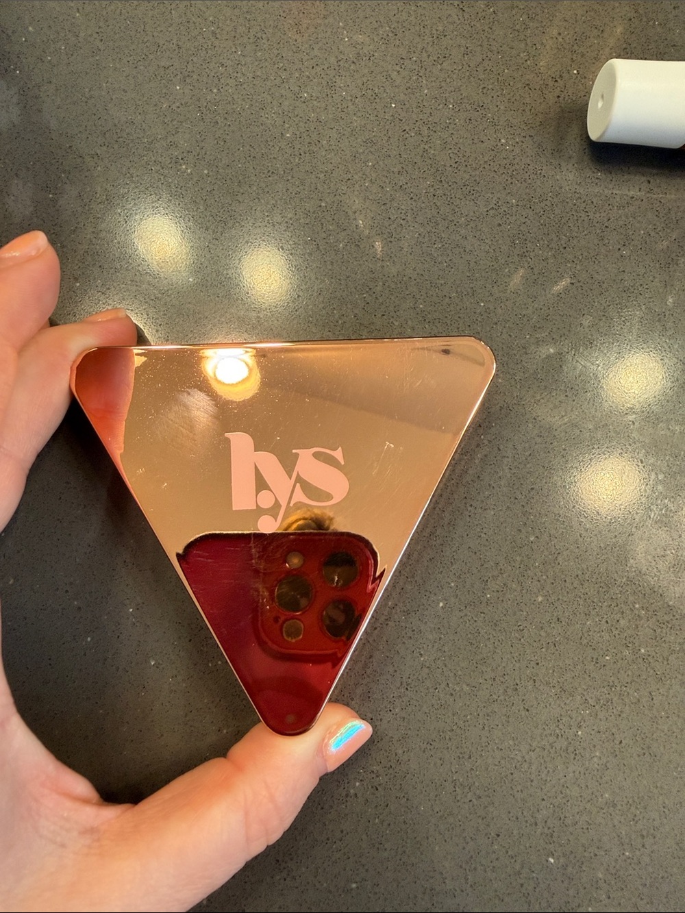 LYSRose Gold Triangle Compact Setting Powder - translucent!
